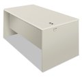 Hon Desk Shell, 30 in D X 60" W X 30" H, Light Gray/Silver, Honeycomb-Core Steel H38932.B9.Q